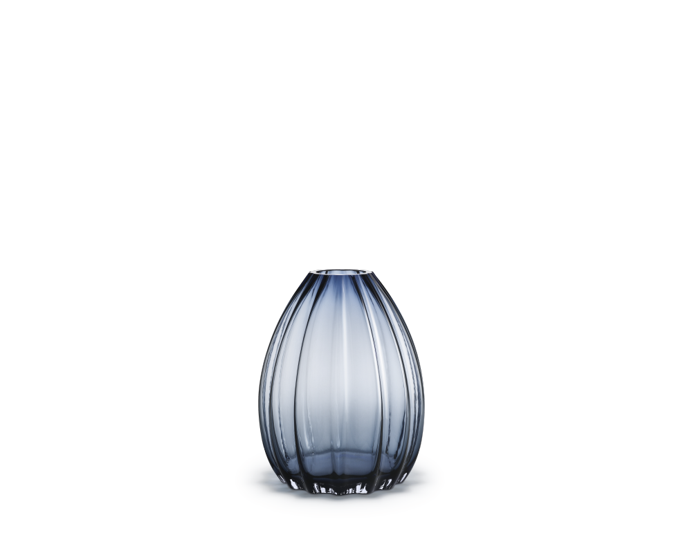 Holmegaard - 2Lip Vase, mørk blå, 34 cm