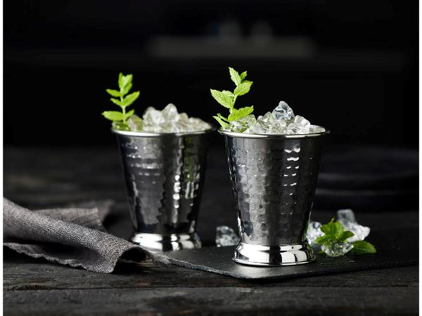 Lyngby Glas Mint julep-krus 40 cl 2 stk Stål