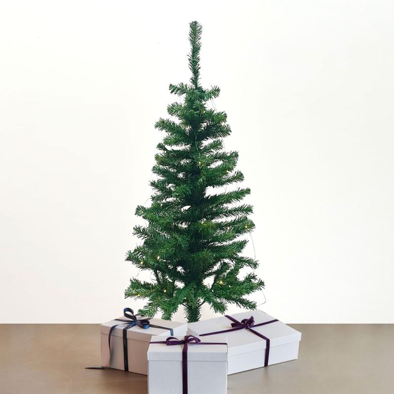 Sirius Happy kunstigt juletræ med lys, grøn, 120 cm