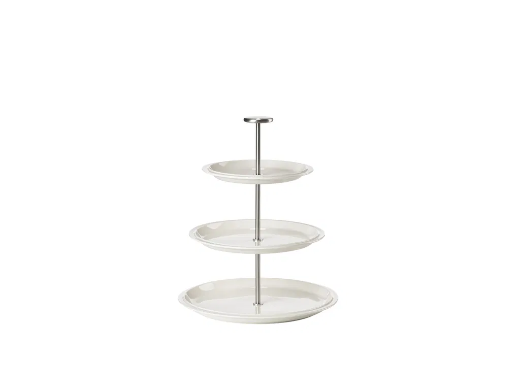ZONE Denmark - Zone Serveringsopsats, tre etager Eau 24 cm Offwhite Porcelæn