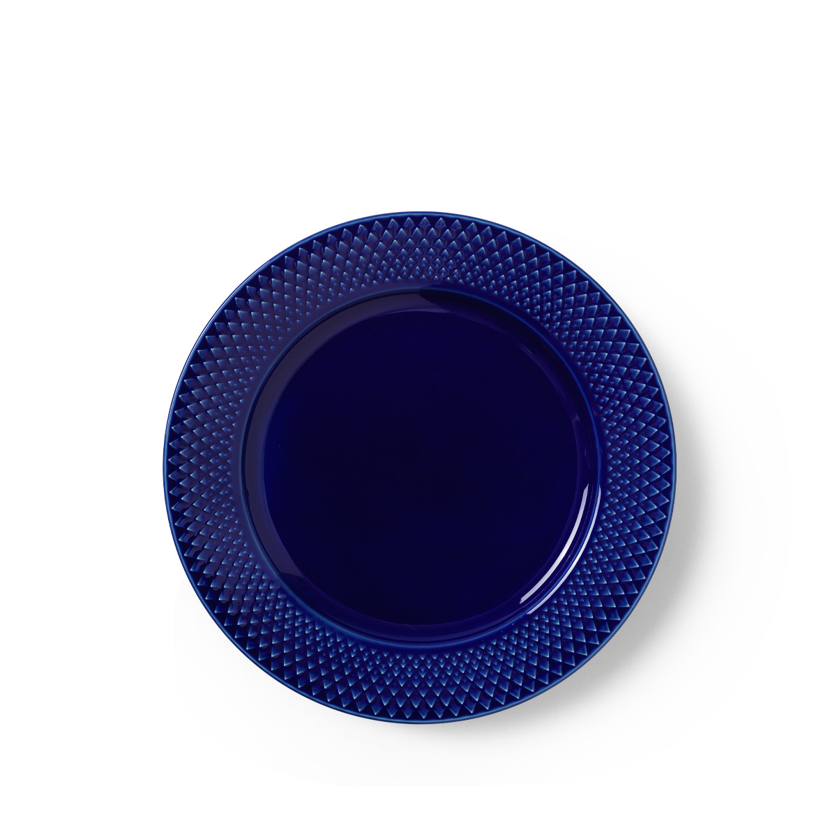 Billede af Lyngby Porcelæn - Rhombe Color Frokosttallerken 23 cm, mørk blå hos Rikki Tikki Shop