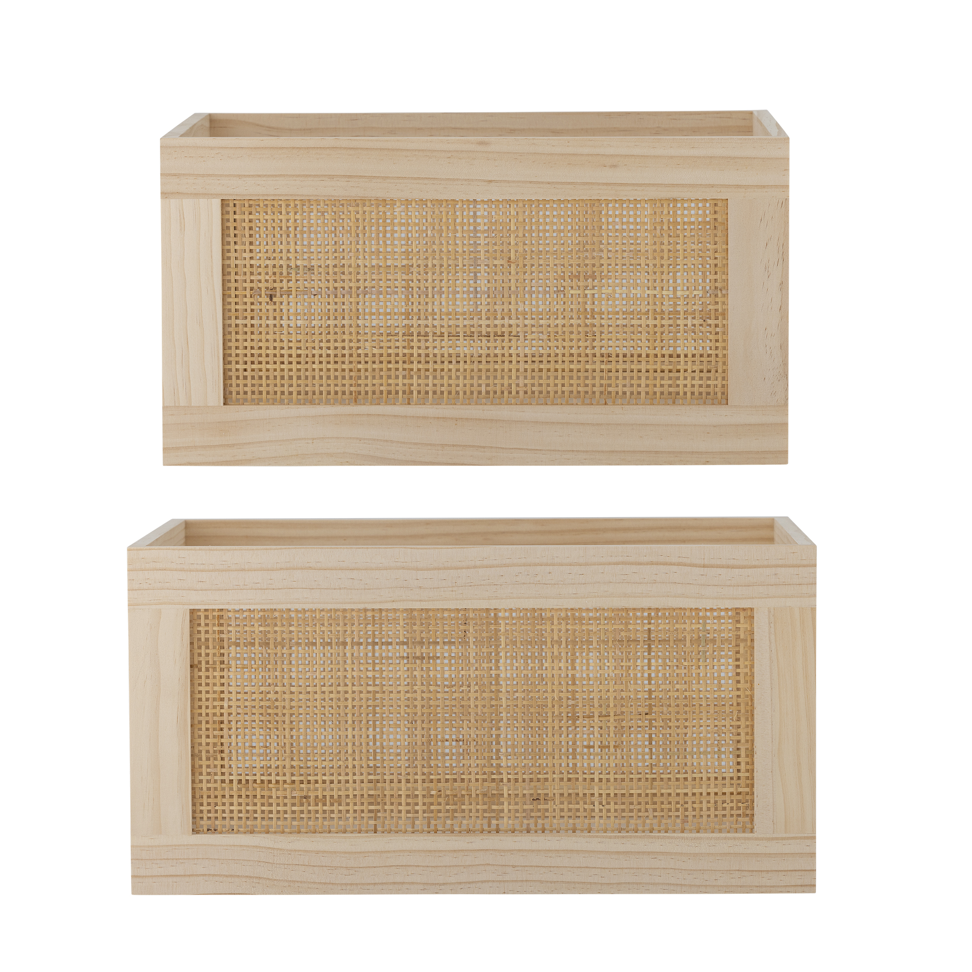 Bloomingville - Piana Opbevaringskasse, Natur, FSC®100%, Pine, L36xH19xW26/L39xH20xW29 cm, Set of 2