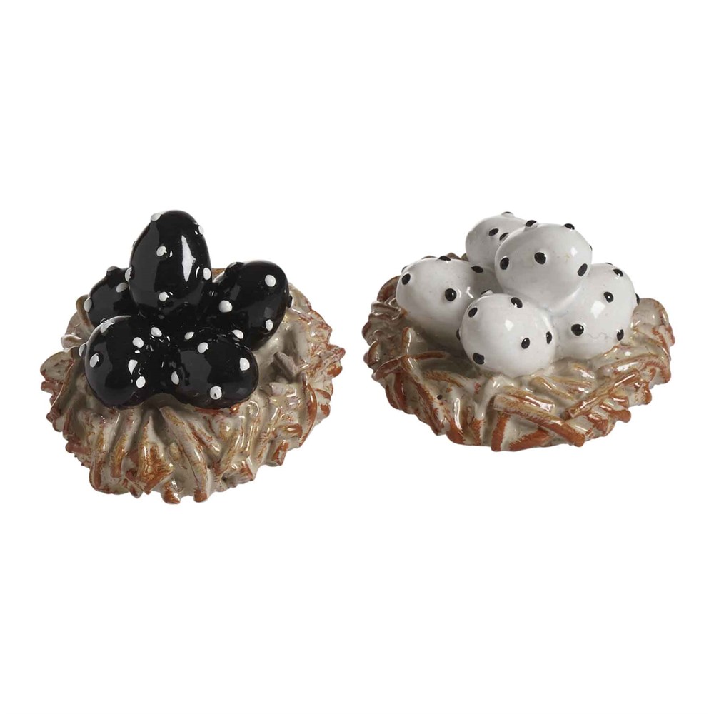 Nääsgränsgården - Egg white/black assort. ø3,5cm