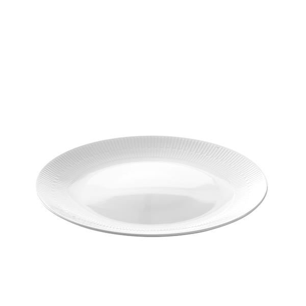 Aida - Relief - Rundt Fad porcelæn Hvid 1 stk