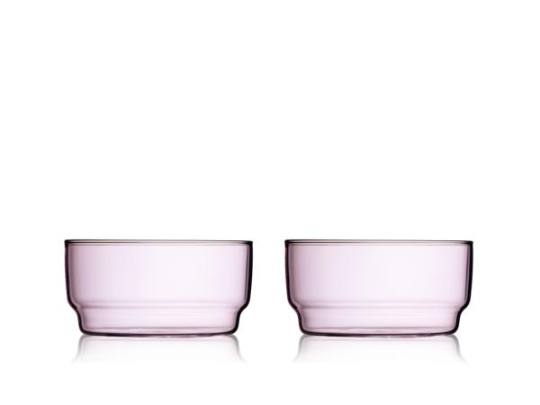 Lyngby Glas - Torino Skål 12 cm 2 stk. Pink