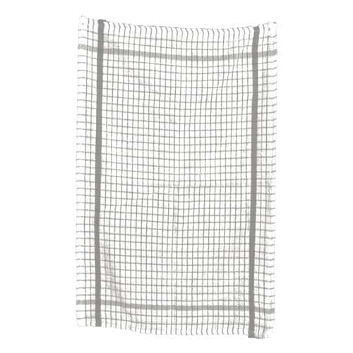Engholm Textiles - Frotte viskestykke – Hvid bund – Grå