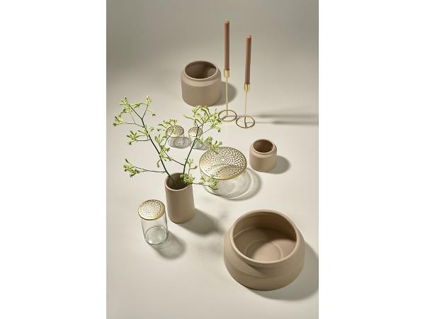 Villa Collection Lysestage 23cm Dia10cm guld Metal* Villa Collection Lysestage 23cm Dia10cm guld Metal*