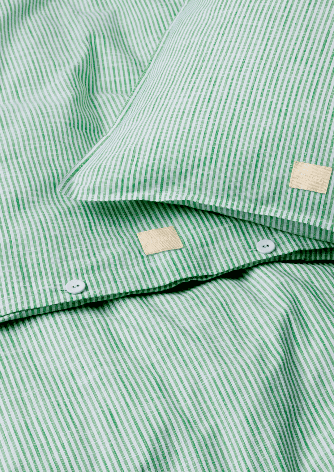 Monochrome Lines Sengetøj 200x220 cm grøn/hvid