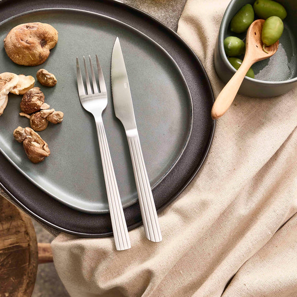 RAW - steaksæt mat stål 8 dele