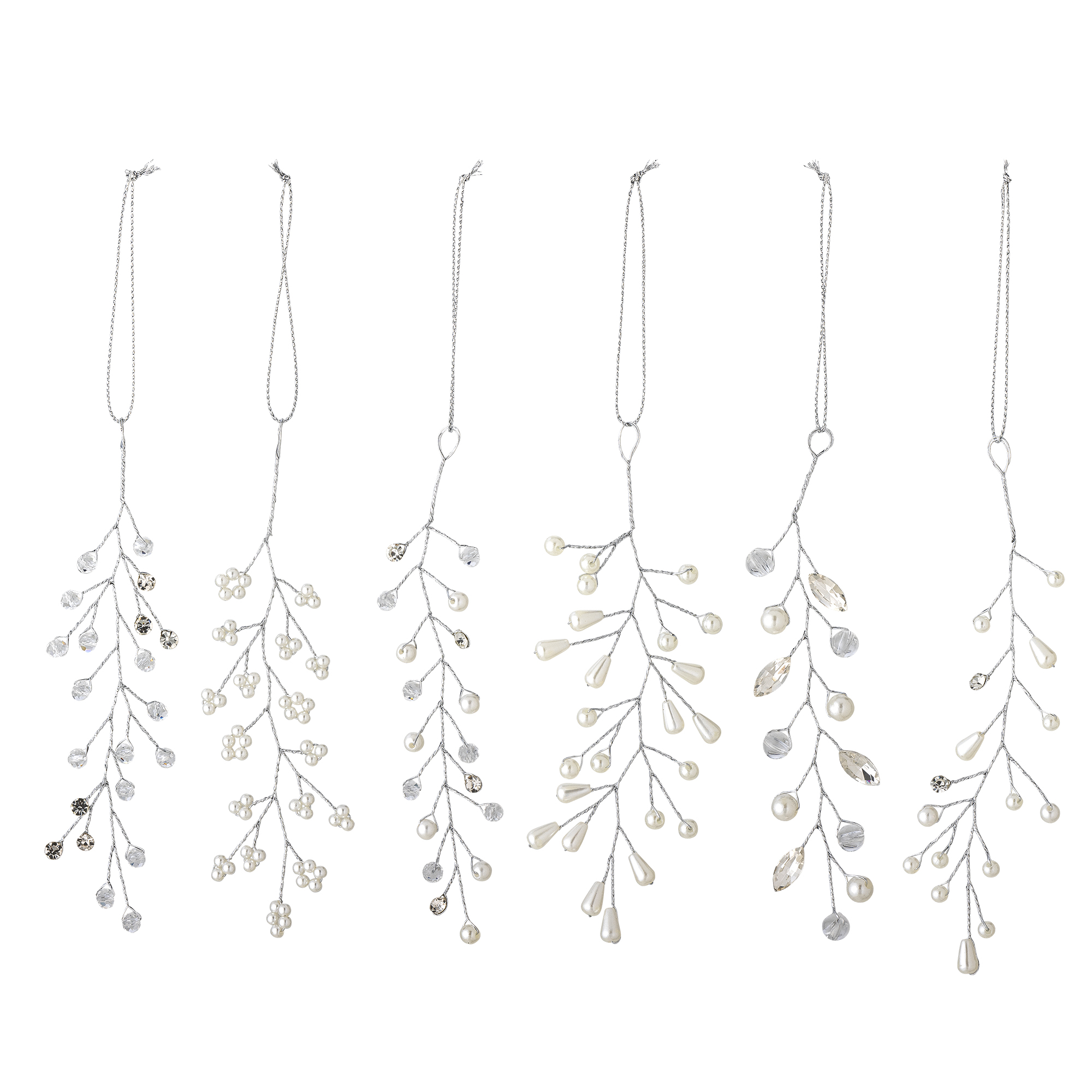 Bloomingville - Ikata Ornament, Klar, Plastik, L11xW3 cm, Set of 6