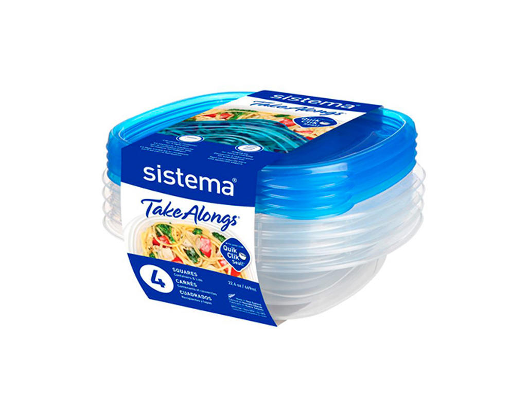Sistema - Square 4 Pack 669 ml