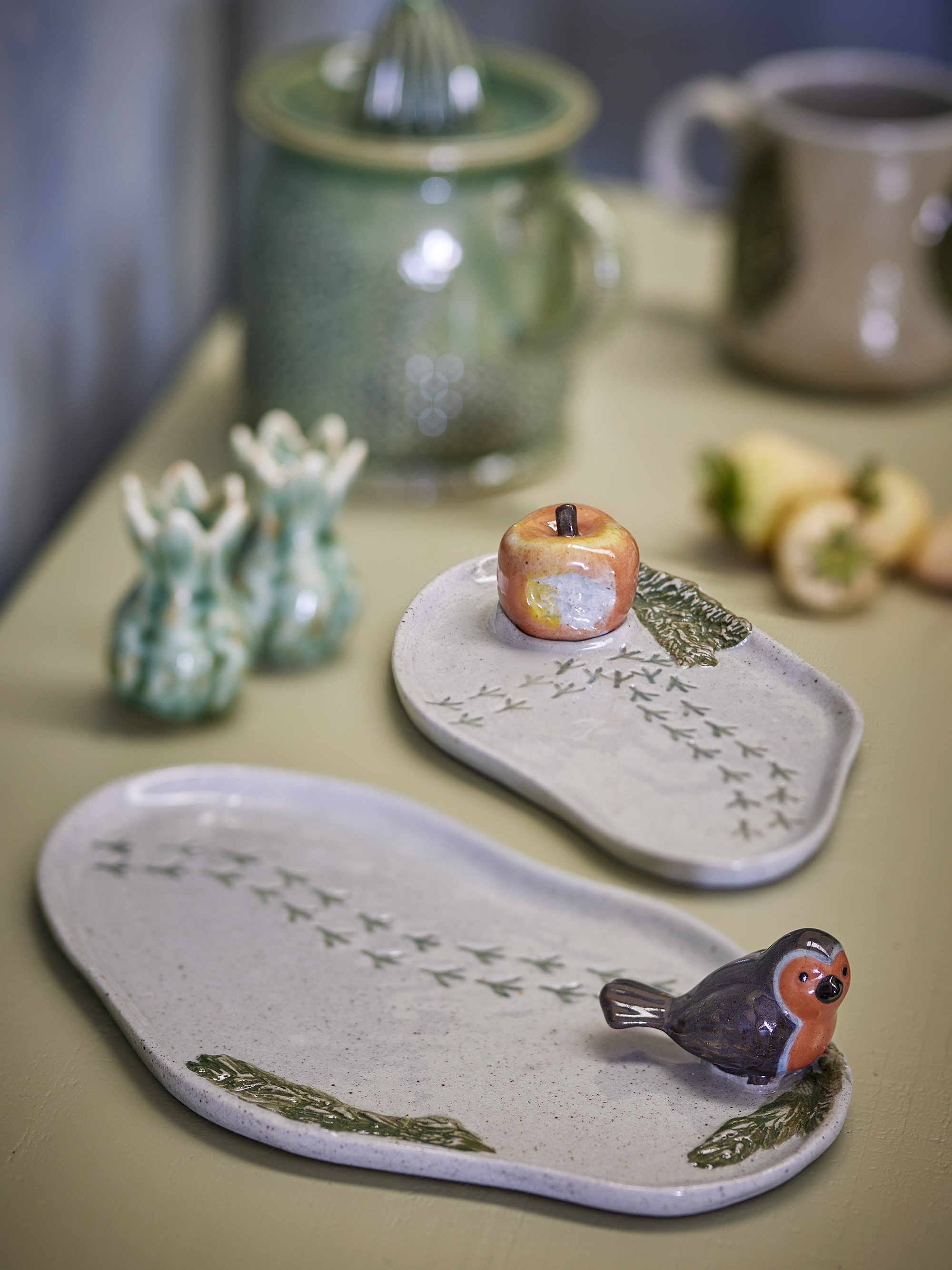 Bleak Serveringsfad, Grå, Stentøj, L22xH6xW14/L27xH6xW17 cm, Set of 2