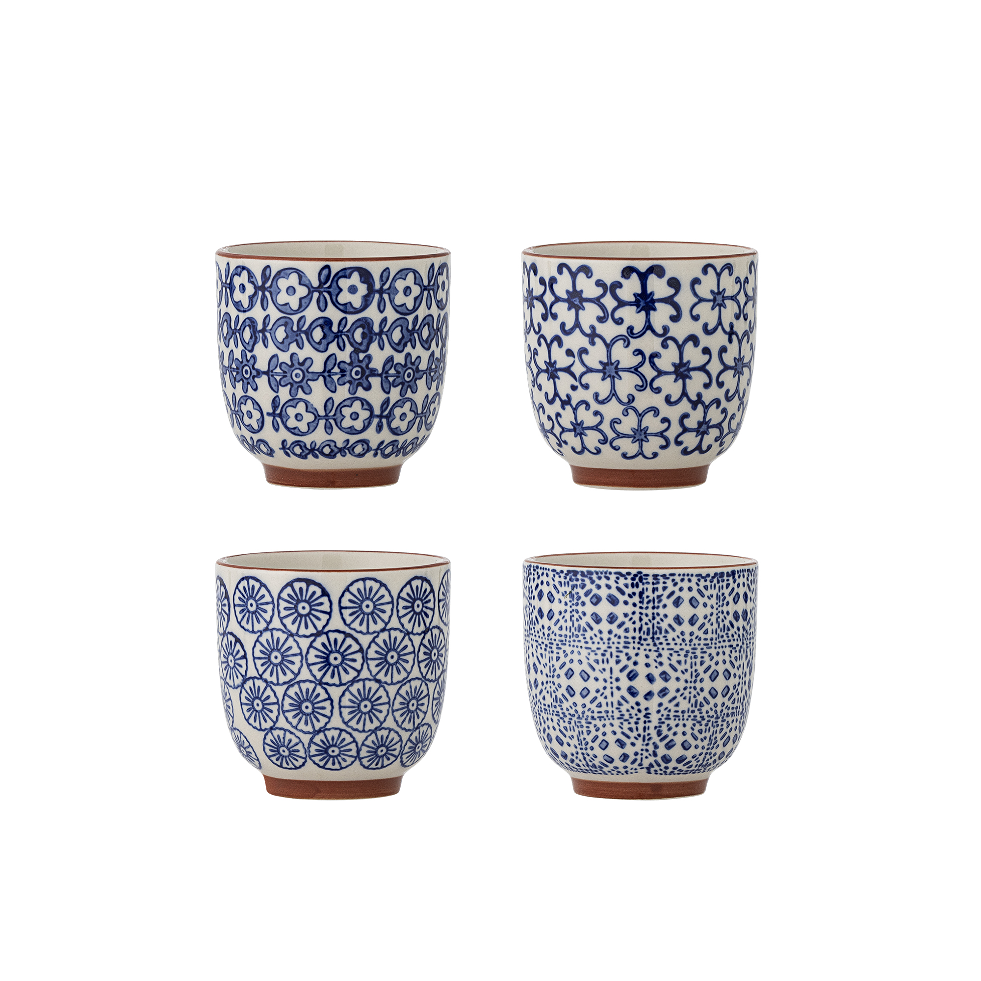 Bloomingville - Karine Kop, Blå, Stentøj, D7xH7 cm, Set of 4