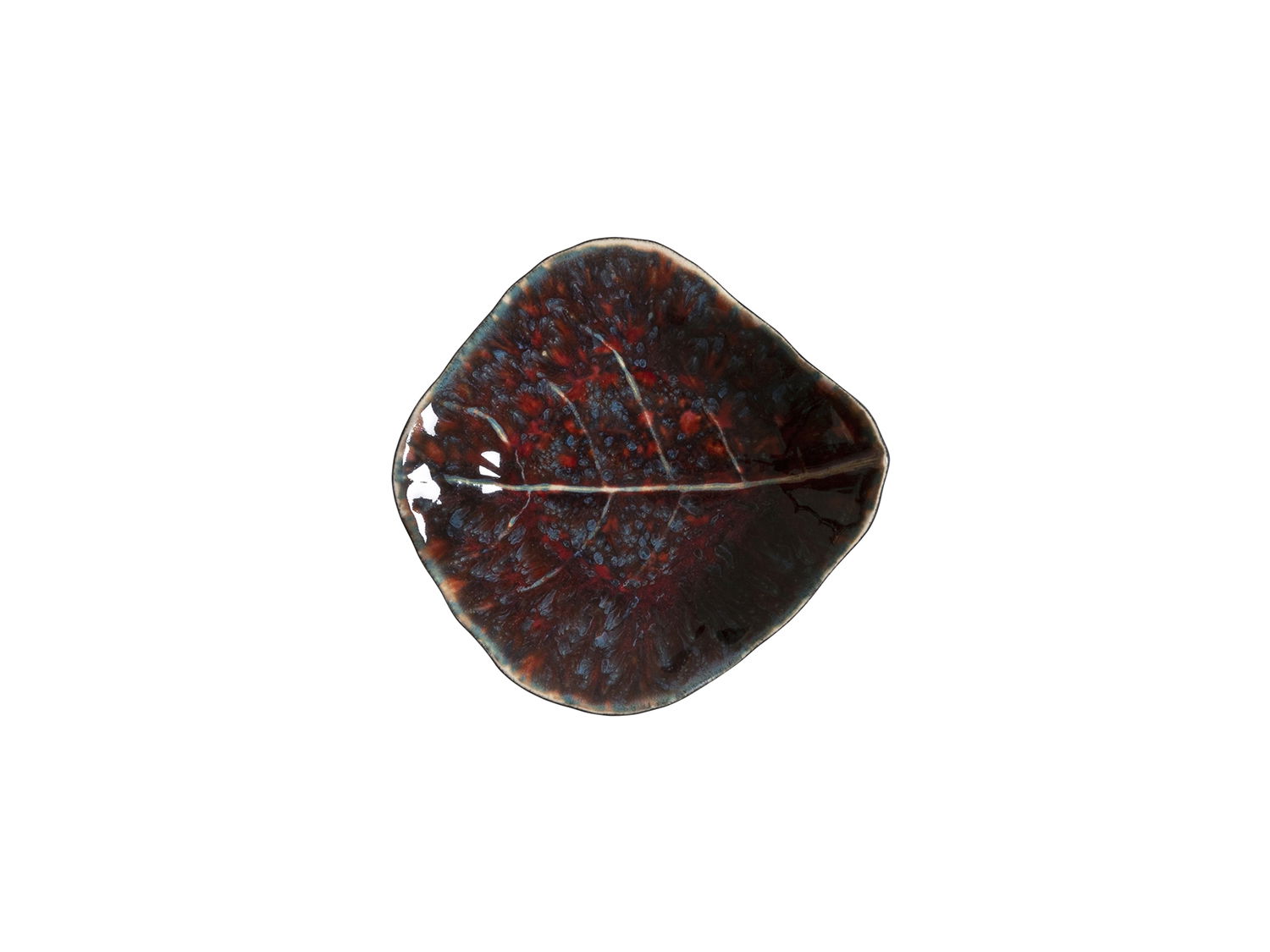 Costa Nova - Miniskål blad Riviera 11 x 10 x 3 cm Granatrød/sort nistret