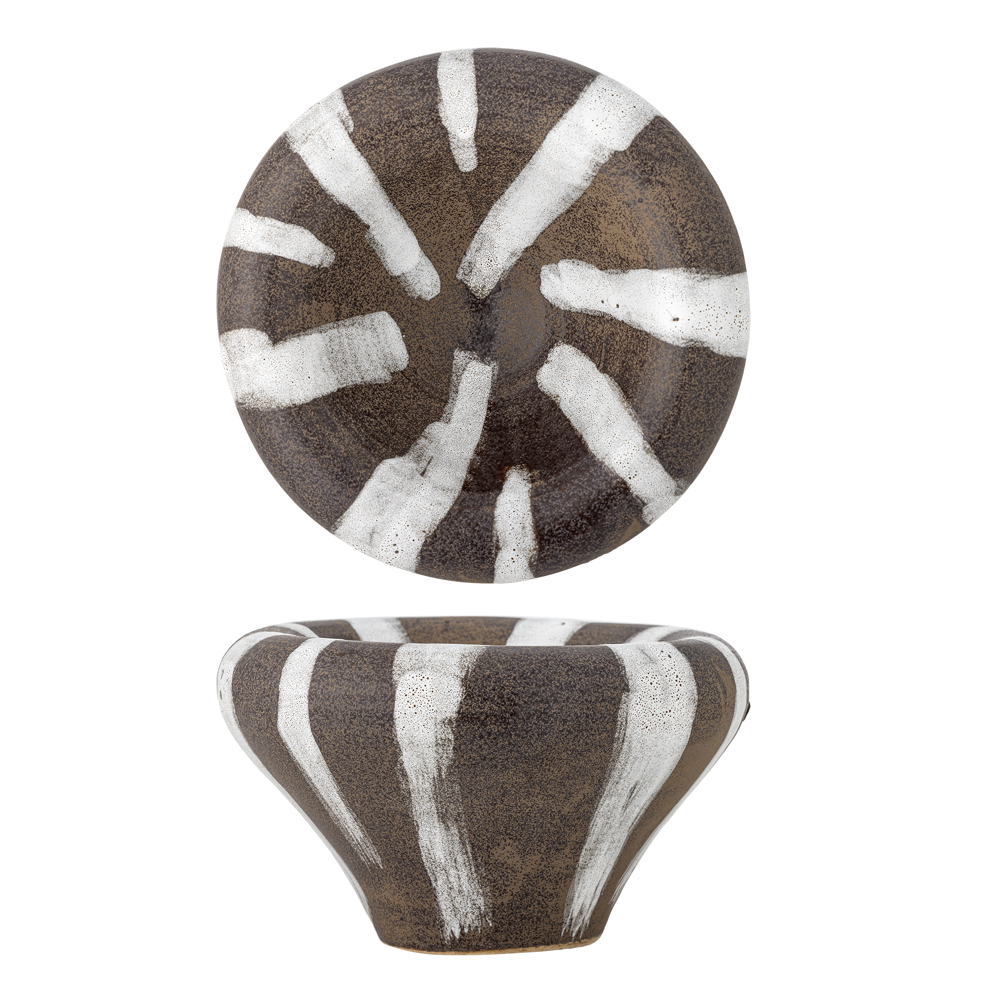 Bloomingville - Ladris Skål, Brun, Stentøj, D23xH13 cm billede