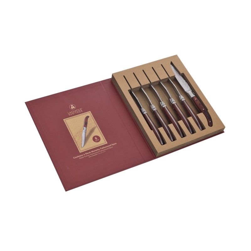 Laguiole Heritage Steakknive Pakka Træ 6 stk.