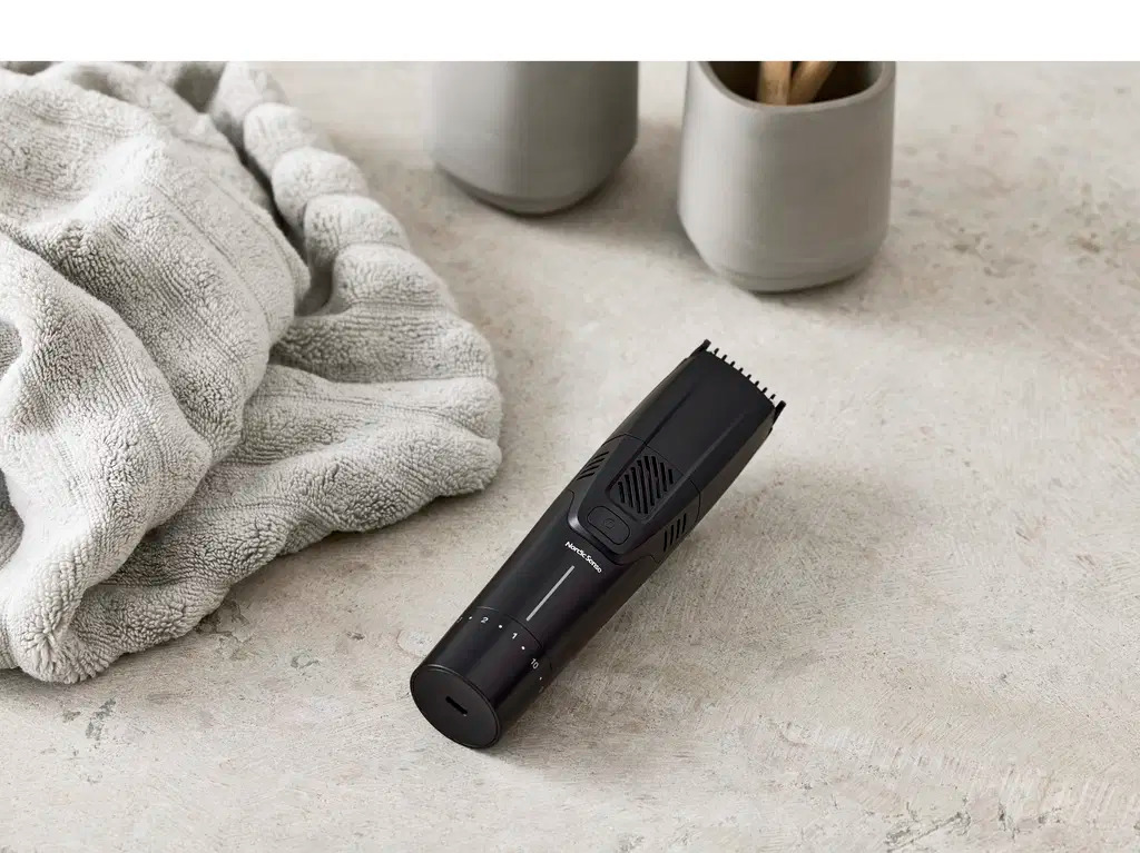 Nordic Sense Skægtrimmer med sug, Sort