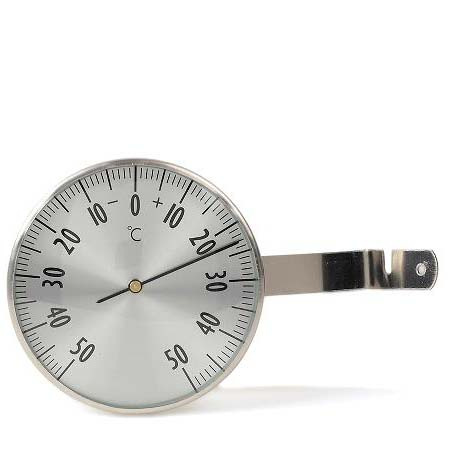 Udetermometer i rustfrit stål m. skive