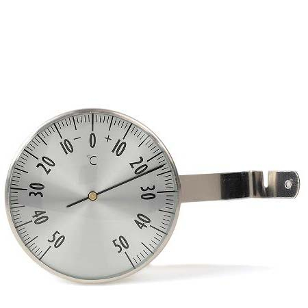 Udetermometer i rustfrit stål m. skive Udetermometer i rustfrit stål m. skive