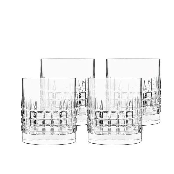 Luigi Bormioli Mixology charme Vandglas/whiskyglas 10 cm 38 cl 4 stk. Klar