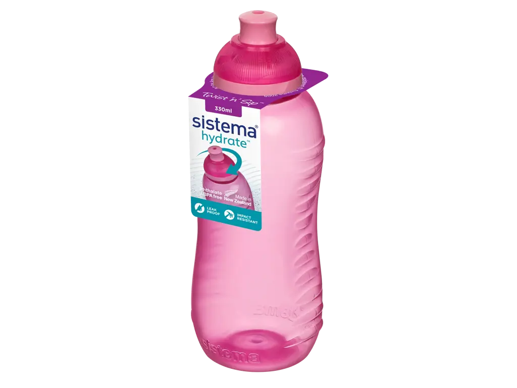 Sistema 330ml Twist 'n' Sip Pink Online Range - Drikkeflaske