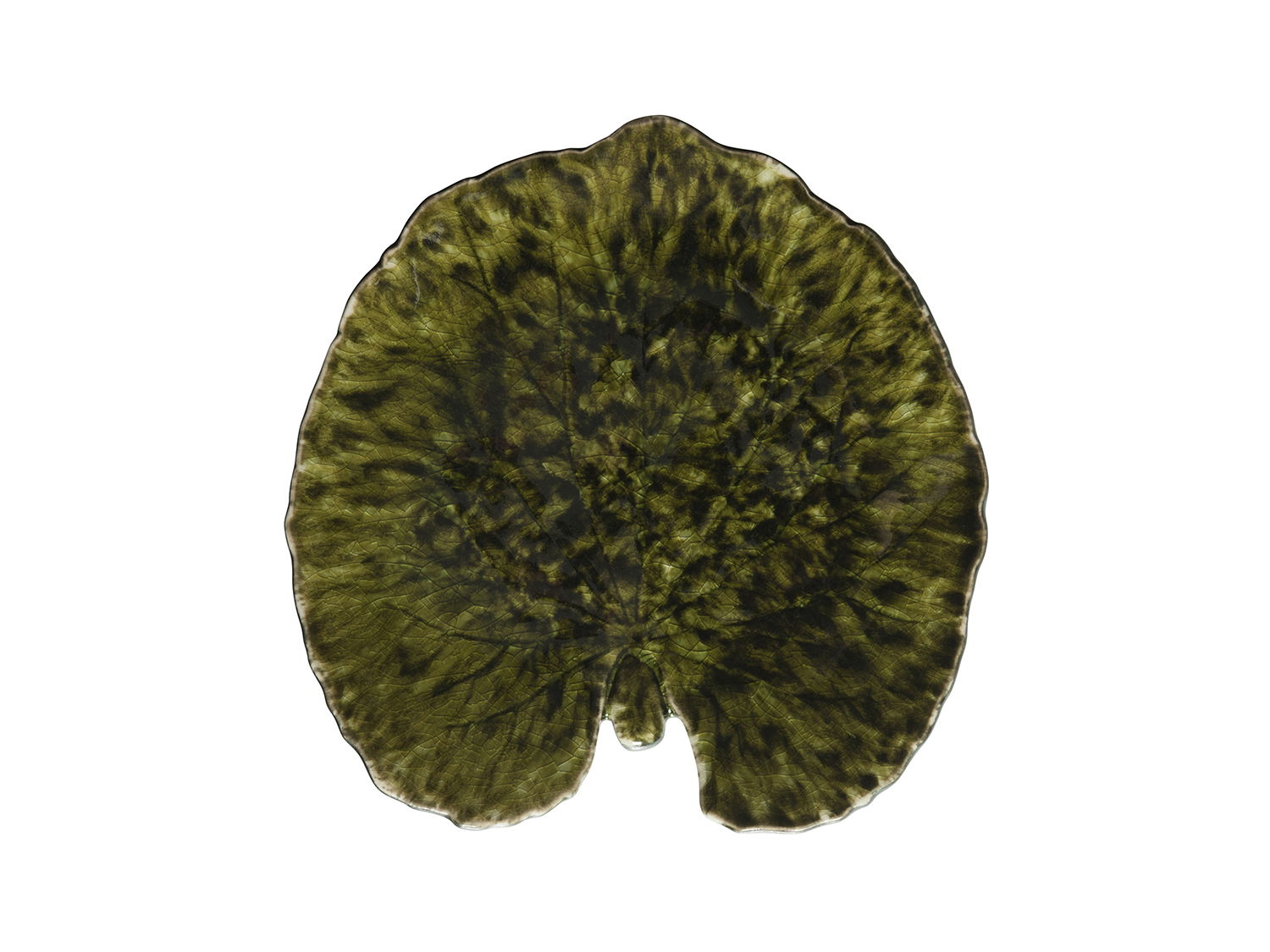 Costa Nova - Tallerken åkandeblad Riviera 18 x 17 cm Mørkegrøn/Sort