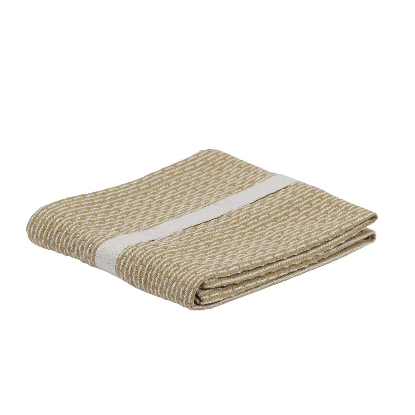 Håndklæde - Khaki / lys beige 35 x 60 cm Håndklæde - Khaki / lys beige 35 x 60 cm