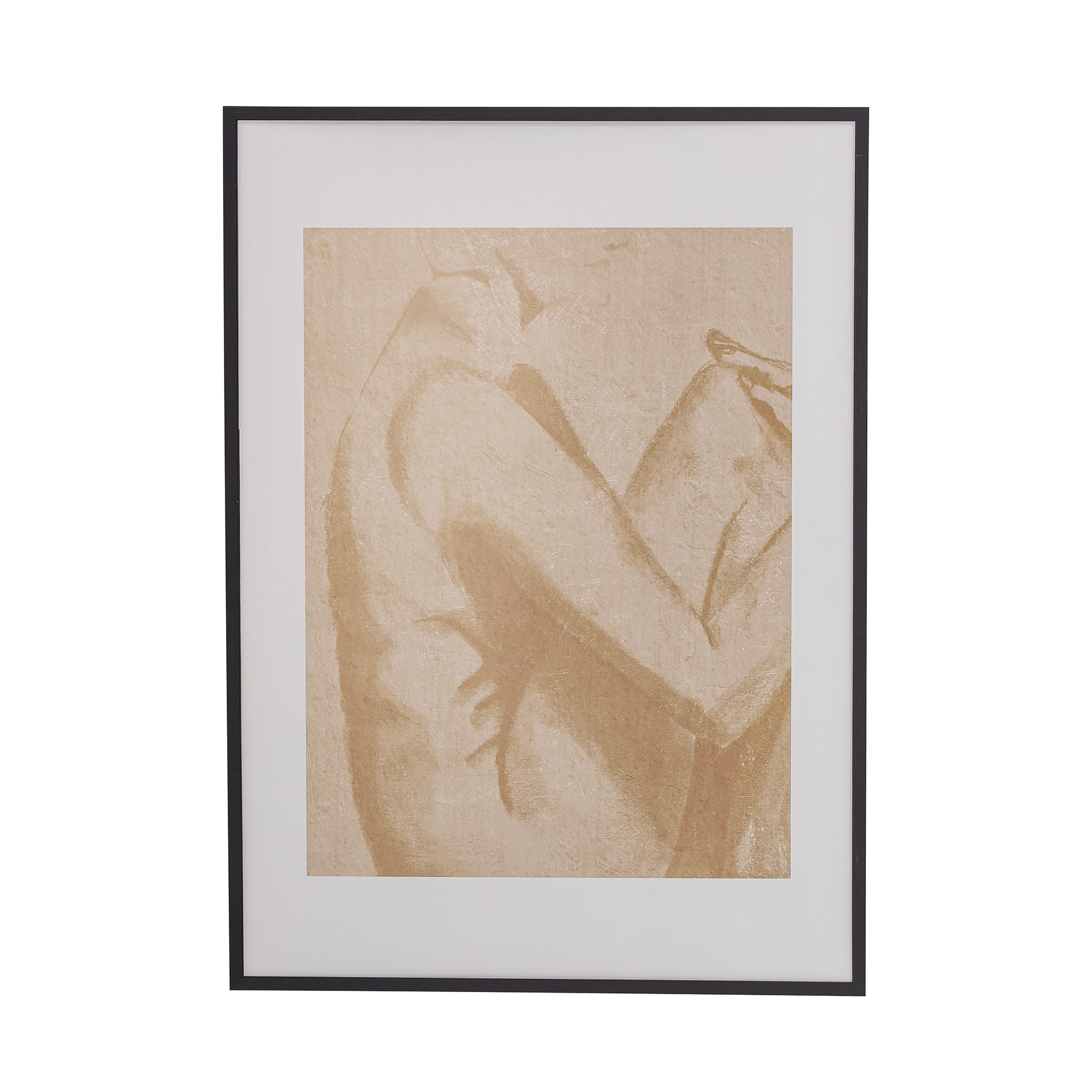 Bloomingville - Marionn Illustration med ramme, Brun, Fyr