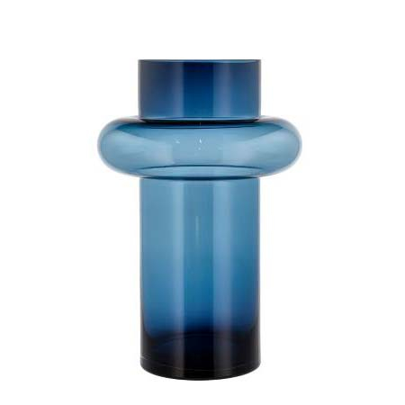 Lyngby Glas Tube Vase 40 cm Dark Blue *