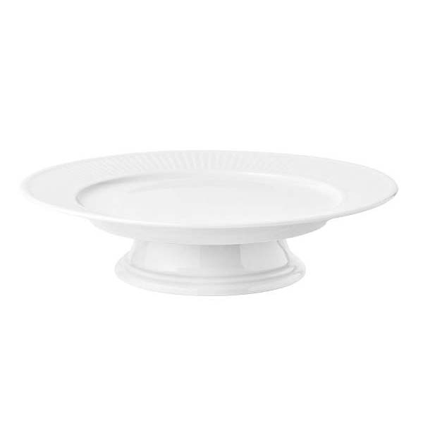 Pillivuyt -  Plissé Fad på fod Dia 31,5 x 7,5 cm Hvid