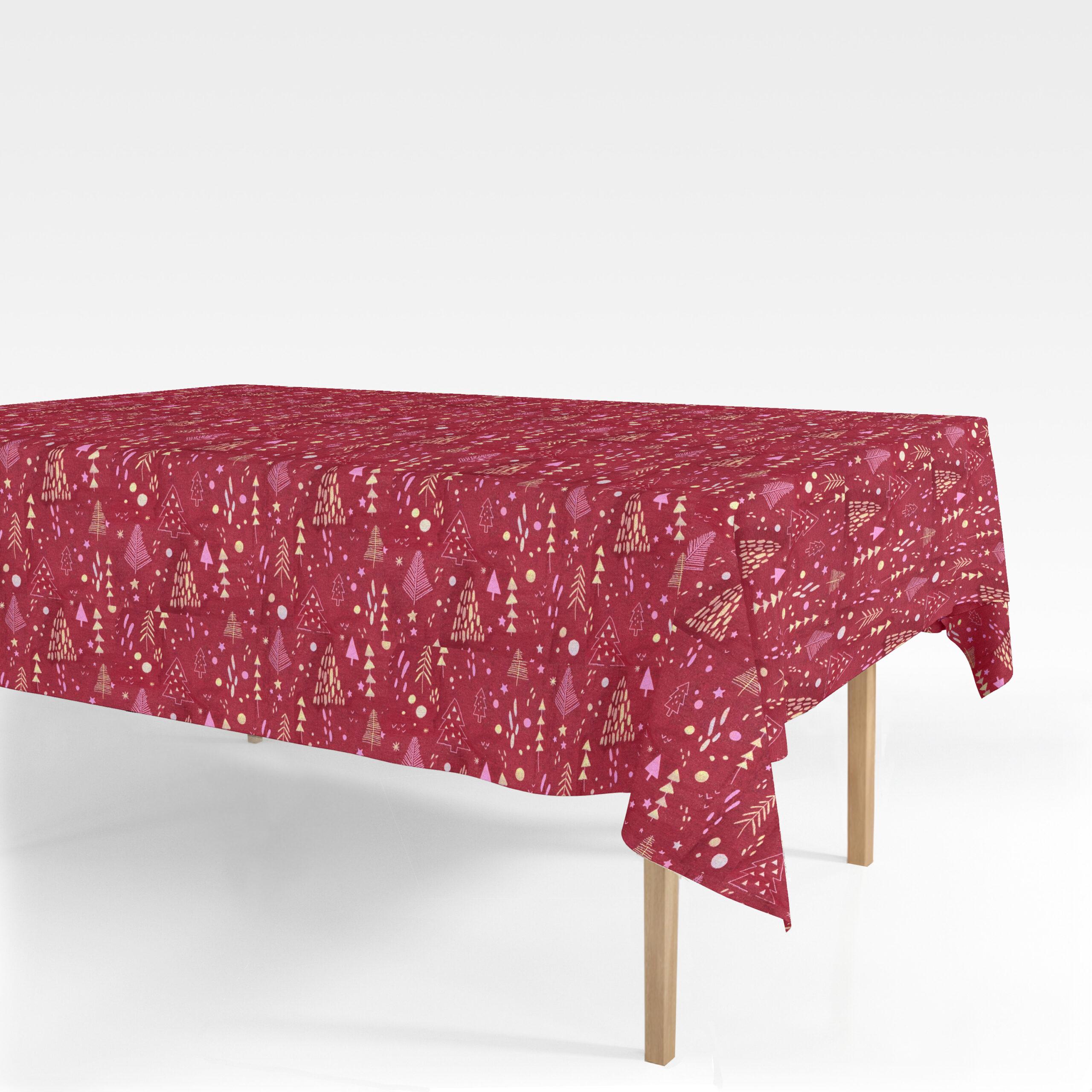 Akryldug med Antiskrid - Bruges Rød JUL 140 cm