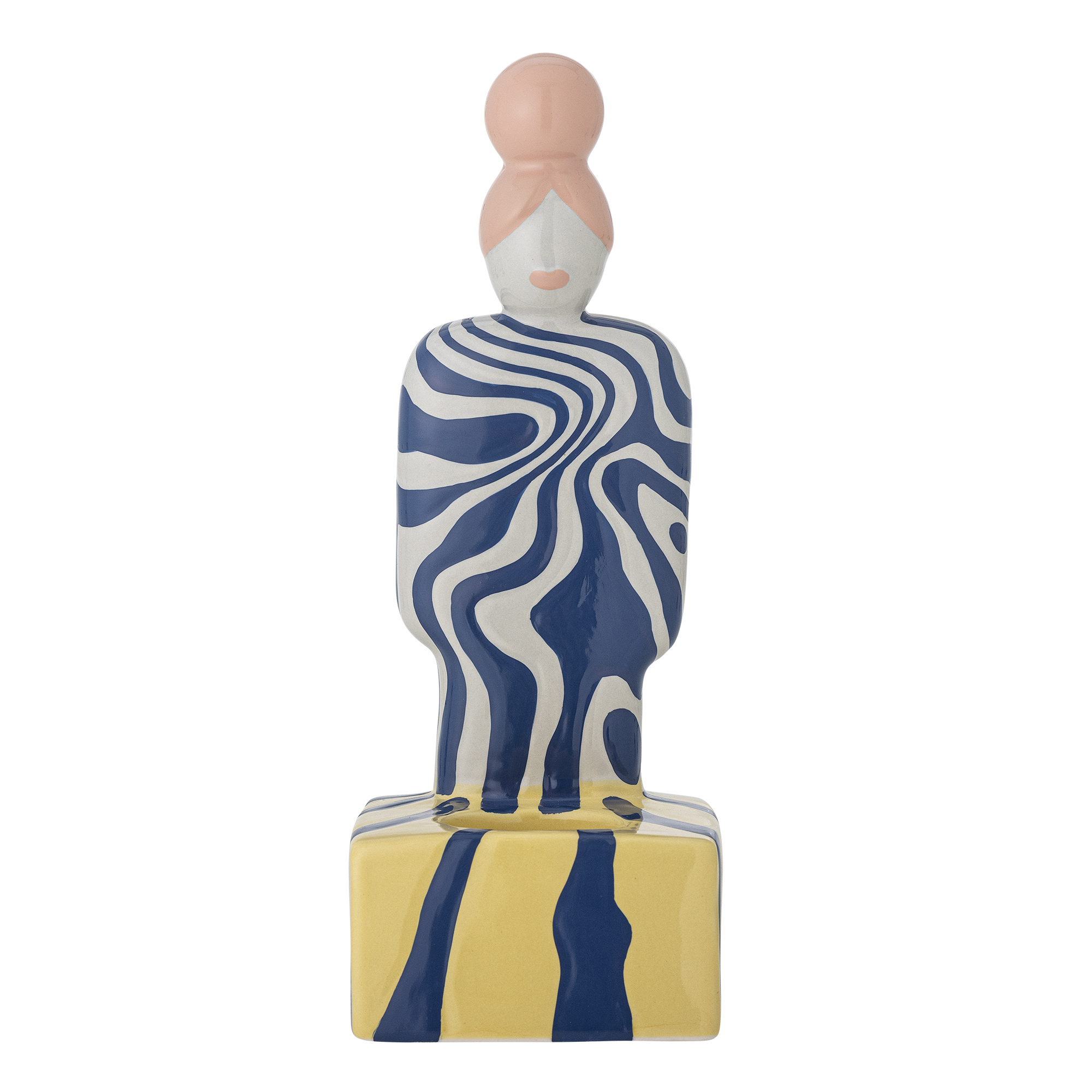 Bloomingville - Priya Fyrfadsstage, Multifarvet, Stentøj, L10xH25xW9 cm