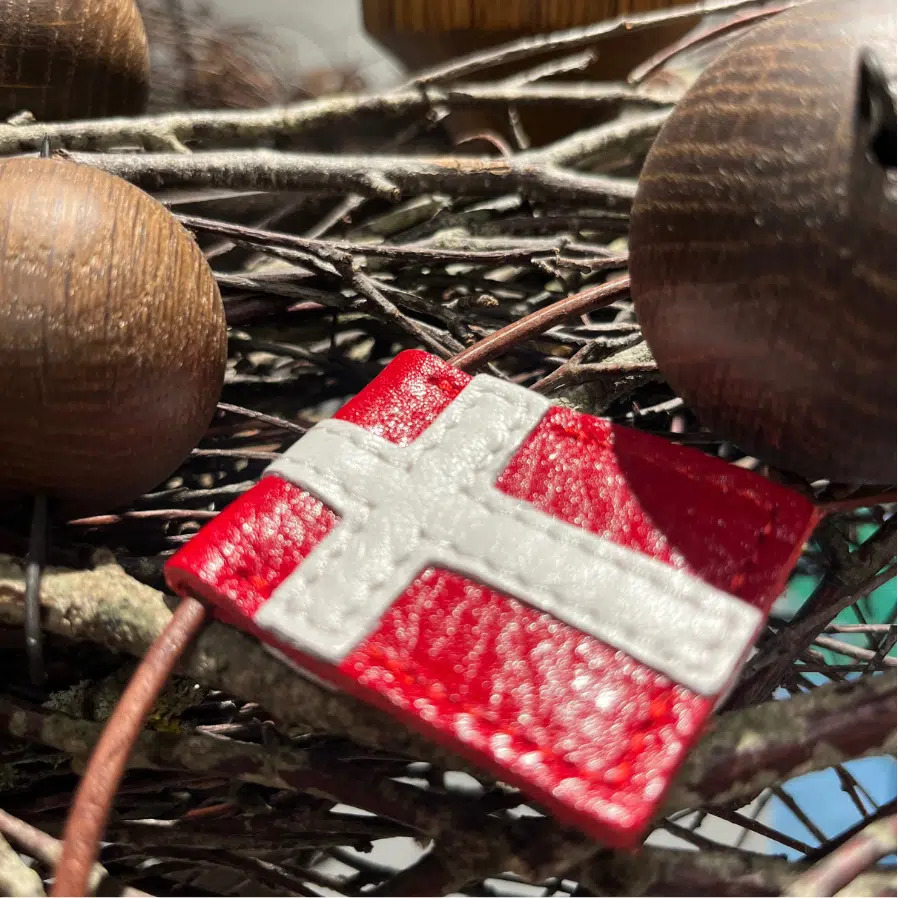 MINI læderflag Dannebrog