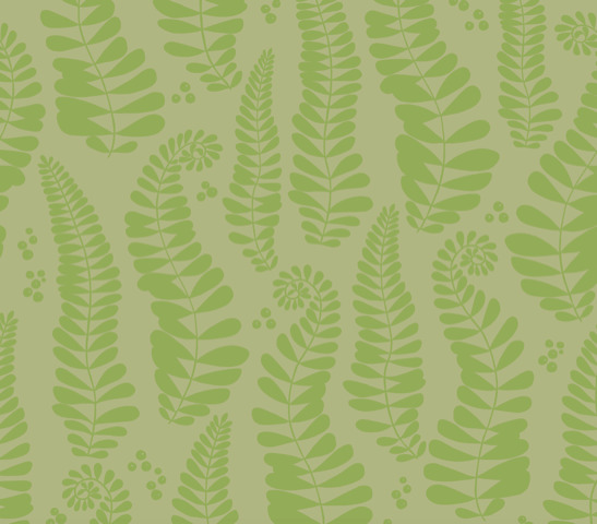 Engholm Textiles - Akryldug med antiskrid Fern Green Notes by Susanne Schjerning