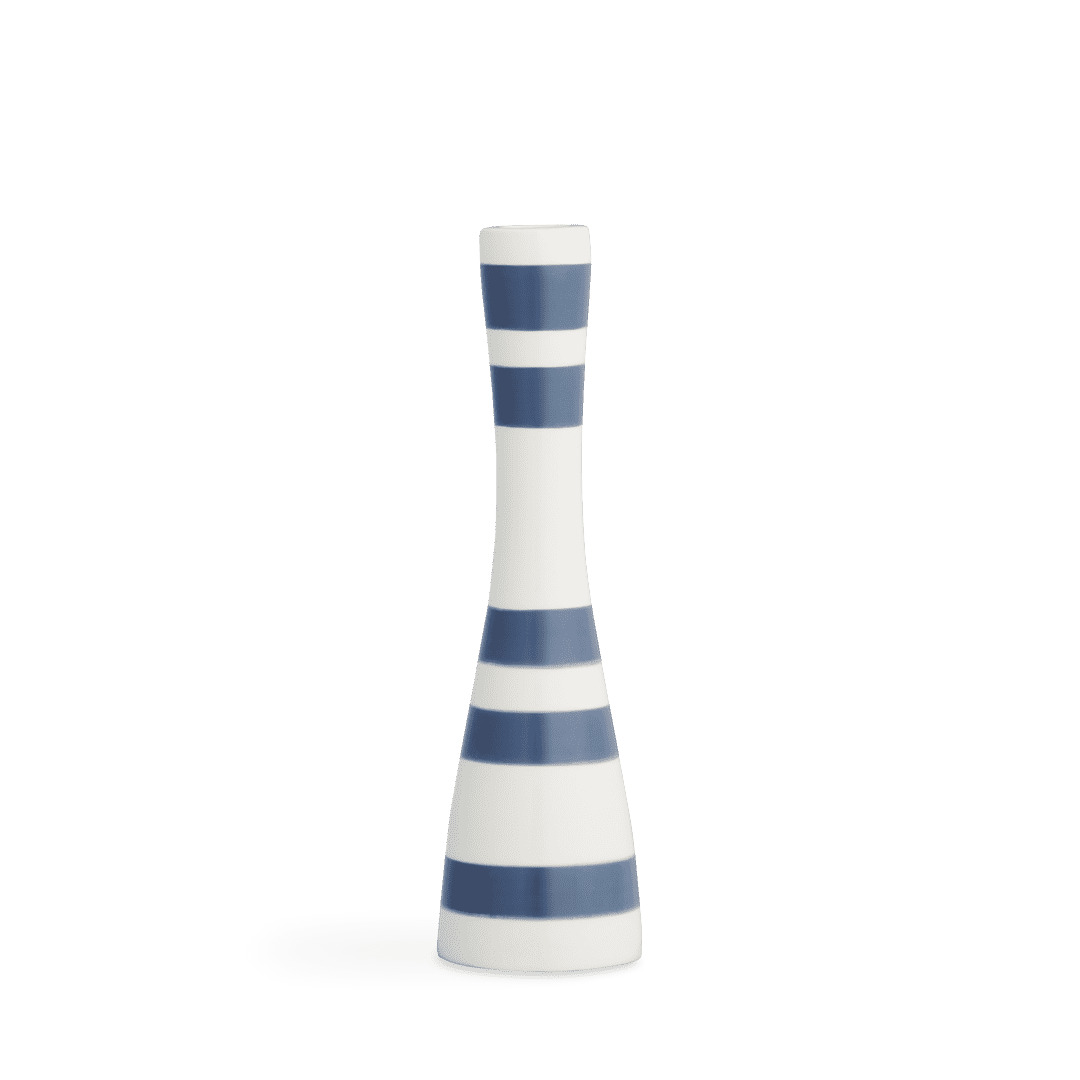 Omaggio lysestage stålblå, 16 cm*