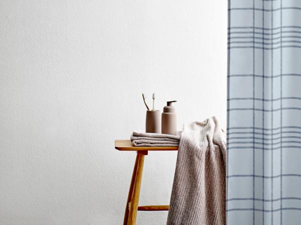 Södahl Tartan Badeforhæng 180 x 200 cm Linen blue