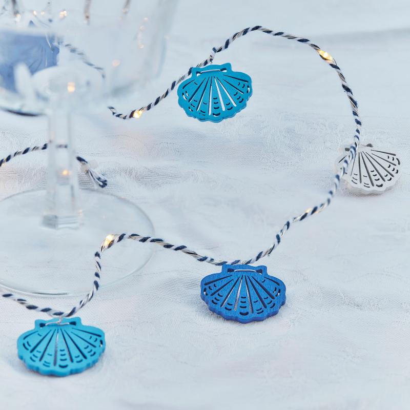 Sirius - Selma Musling, 20LED lyskæde, Blå, 2m+30cm