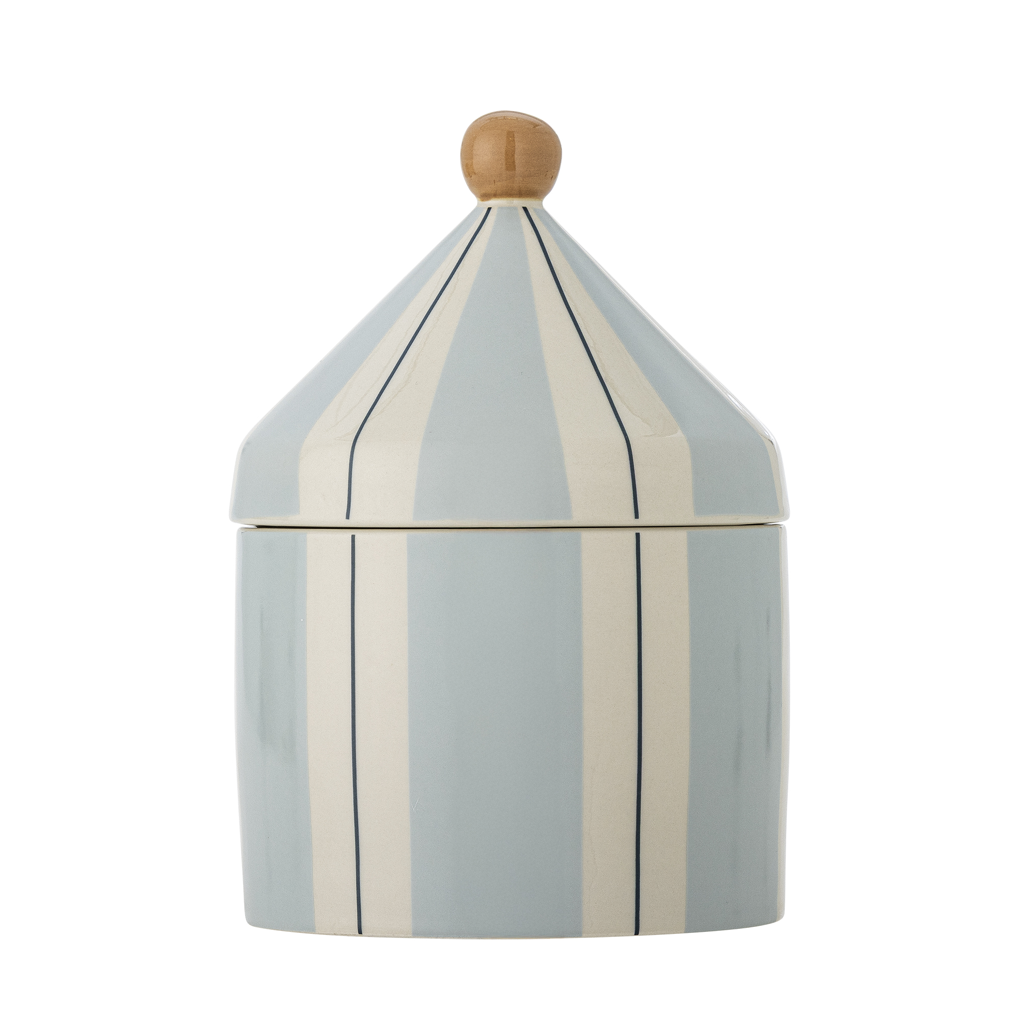 Bloomingville - Cimmi Krukke m/låg, Blå, Stentøj, D15,5xH25 cm