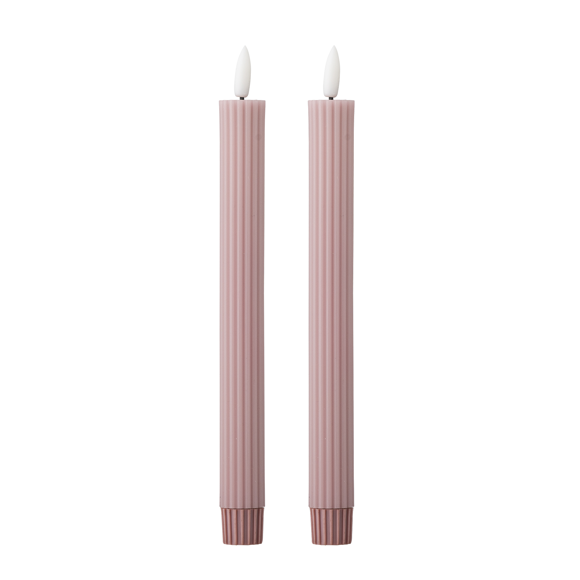Bloomingville - Ponza LED Candle, Rosa, Paraffin, D2,2xH24,5 cm, Pack of 2