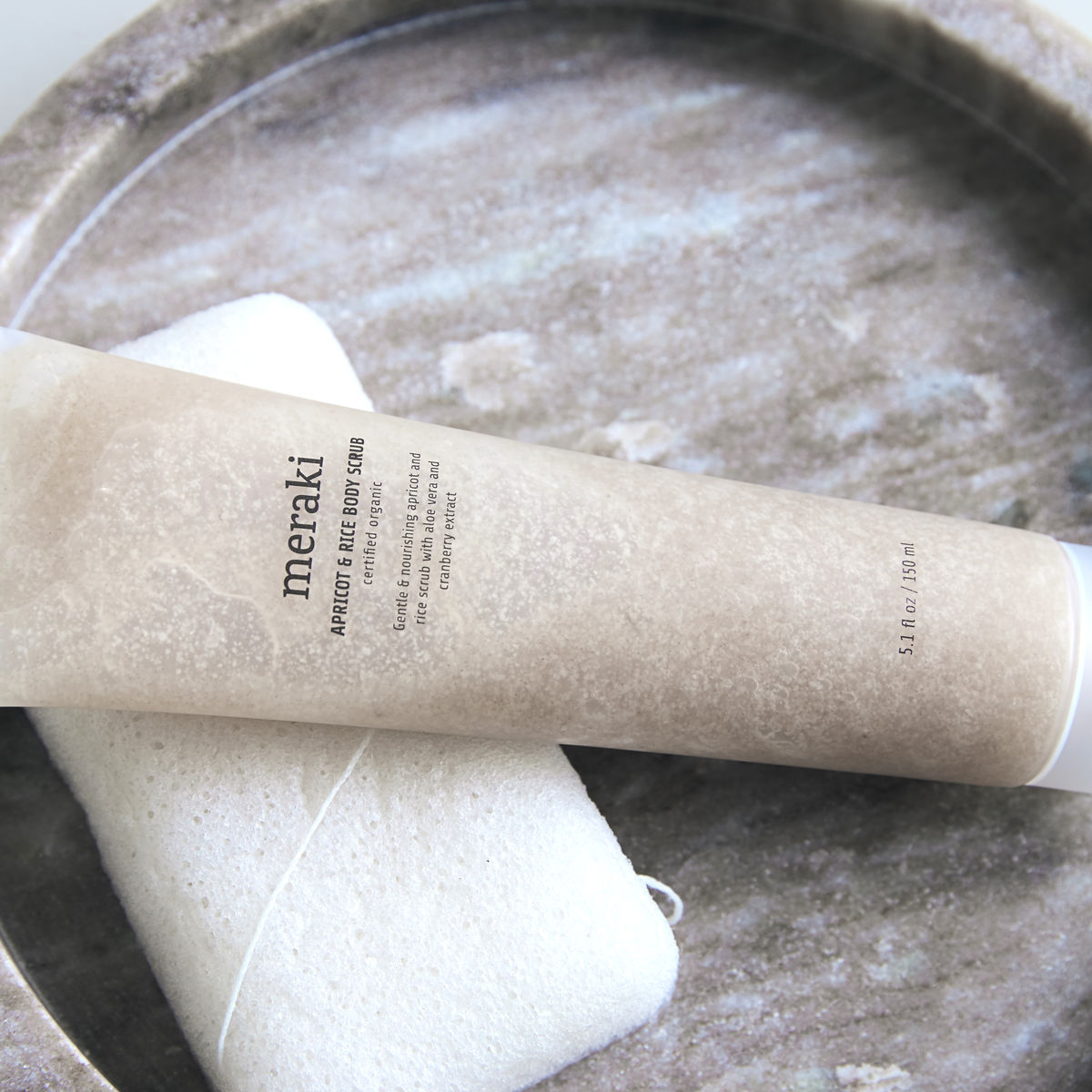Meraki, Apricot and rice body scrub Meraki, Apricot and rice body scrub