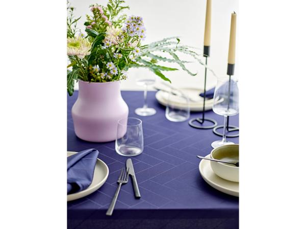 Södahl Tiles Damask Dug 140 x 270 cm Indigo