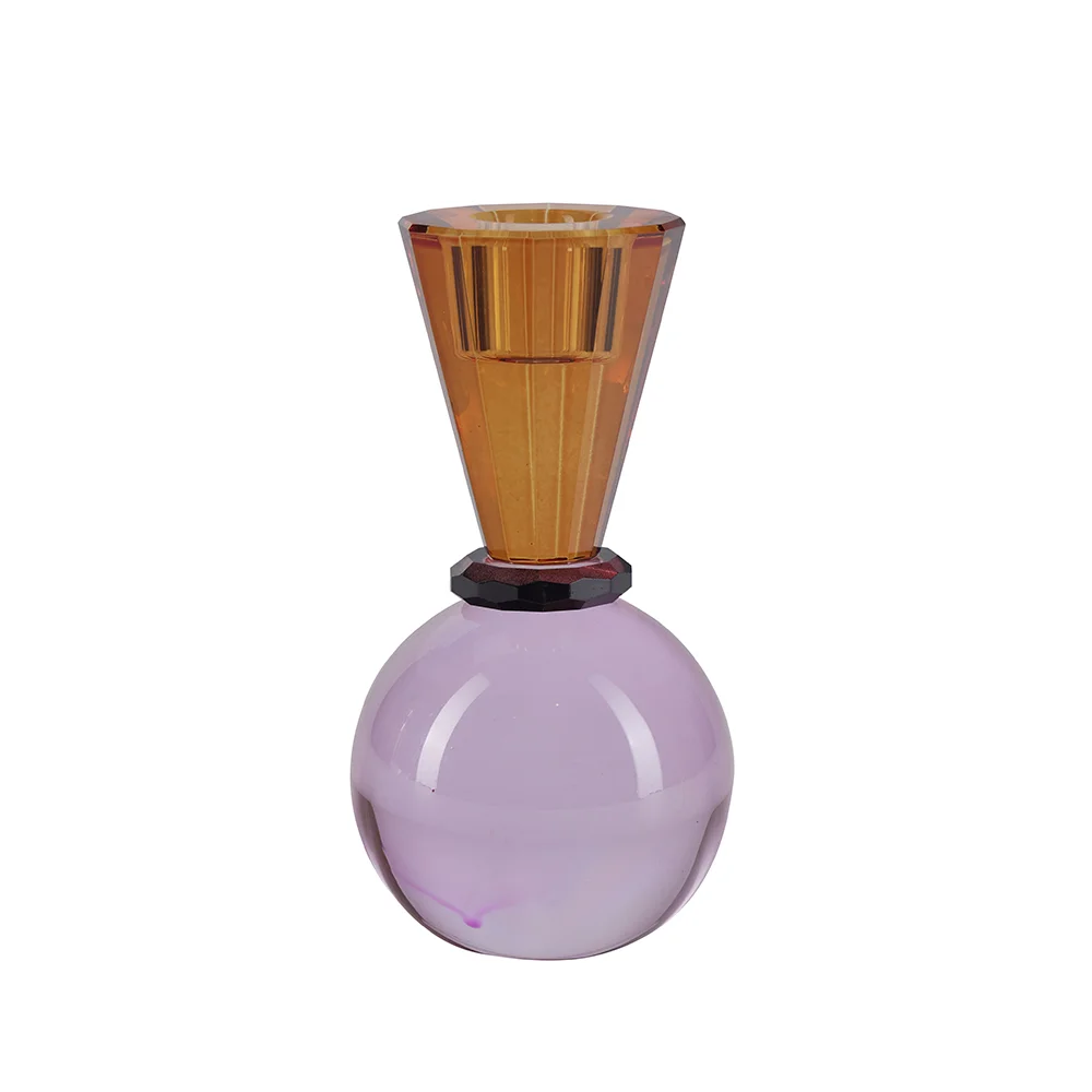 Miss Etoile Lysestage, 3 part, matt round bottom, rose, black, amber* Miss Etoile Lysestage, 3 part, matt round bottom, rose, black, amber*