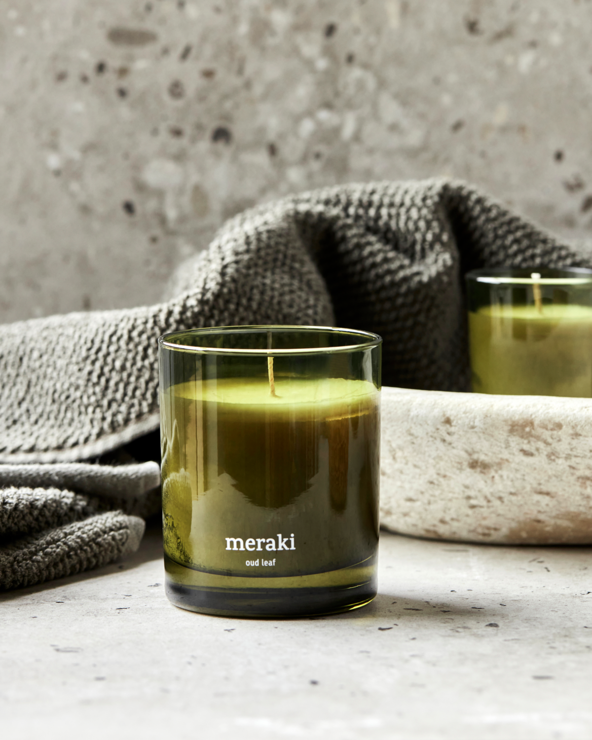 Meraki Duftlys, Oud leaf, Grøn