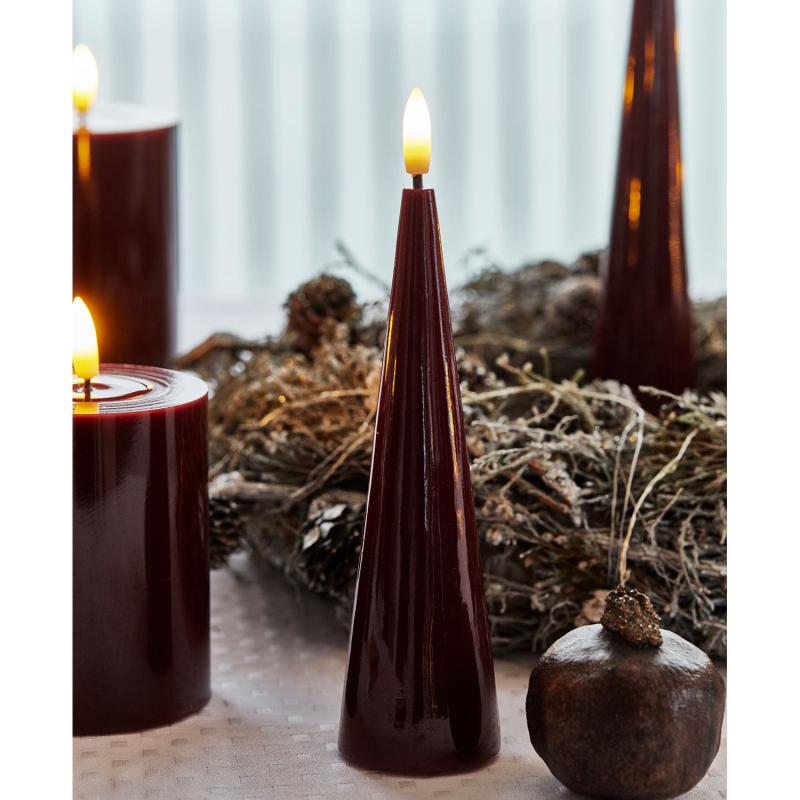 Sirius - Sille Lak Kegle, Ø4,8 x H17 cm Bordeaux billede