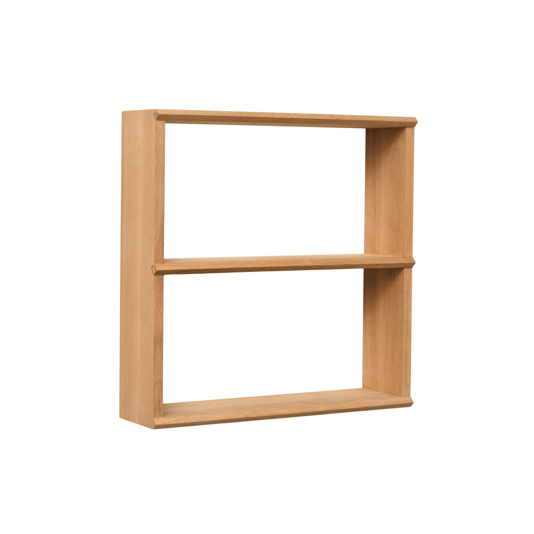 Andersen Furniture - Facet Hylde - Natur, L50xD12,9xH50 cm - 100% Massiv Eg - Natur Olie