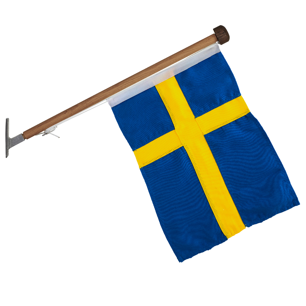 Langkilde & Søn - Luksus ege facadestang, svensk flag