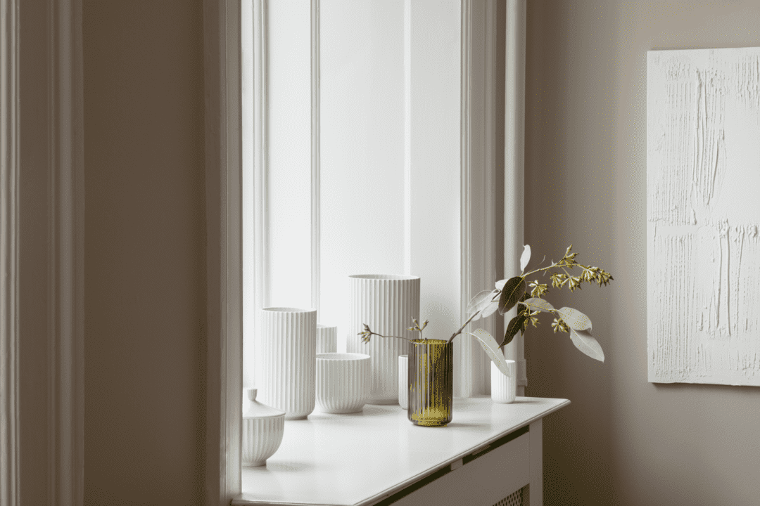 Lyngby Vase H15.5 cm olivengrøn mundblæst glas