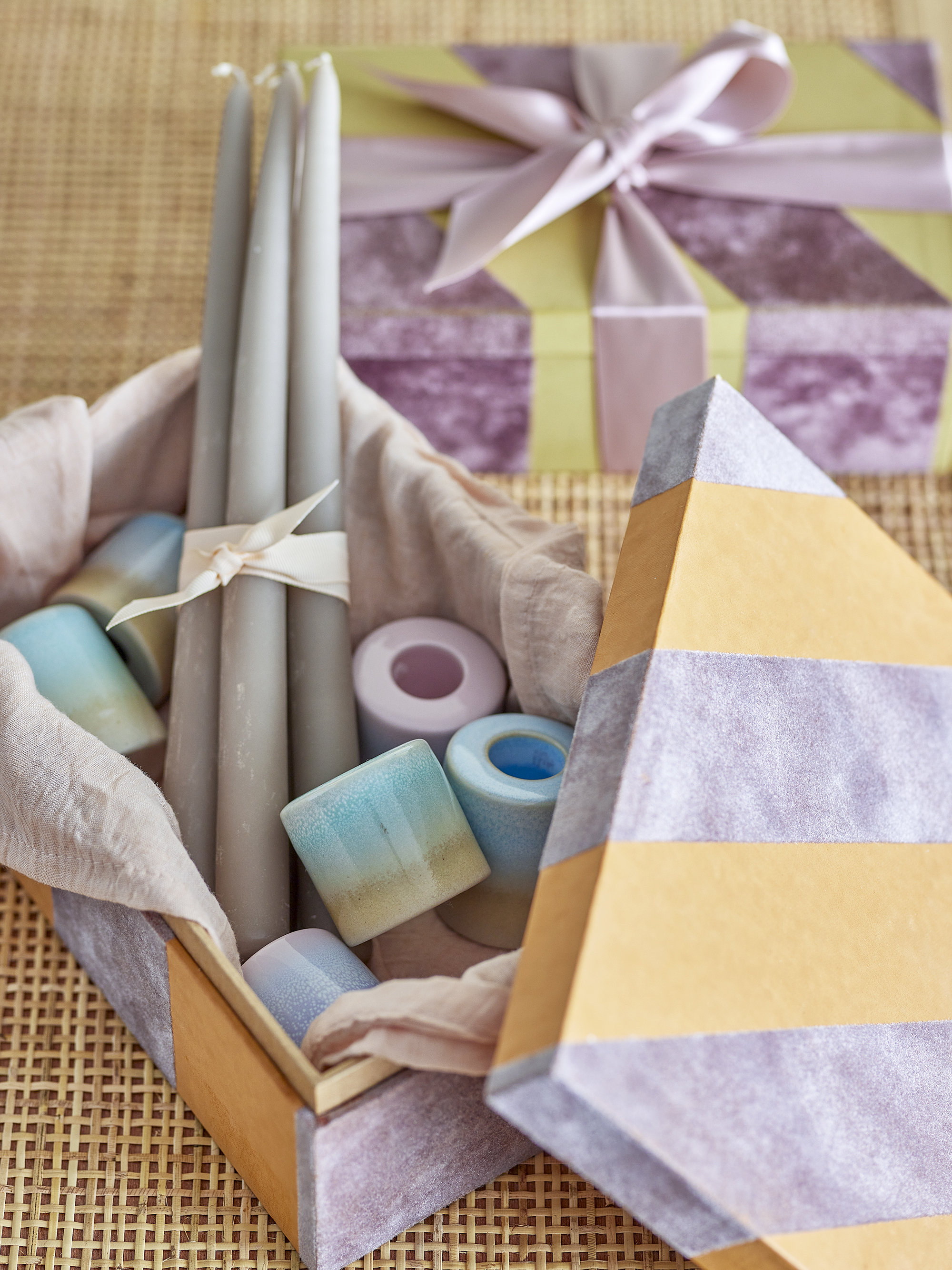 Samira Æske m/låg, Multifarvet, Papir