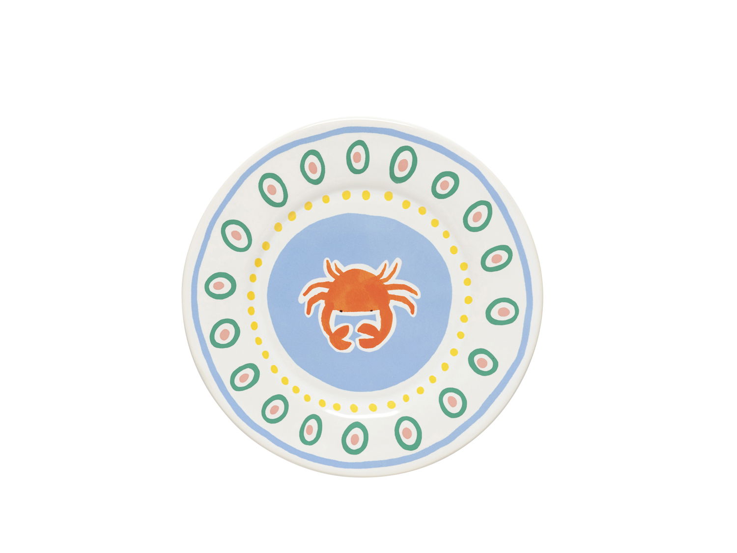 Costa Nova - Tallerken flad Bliss 22 cm Blå/Koral/Rosa/Grøn