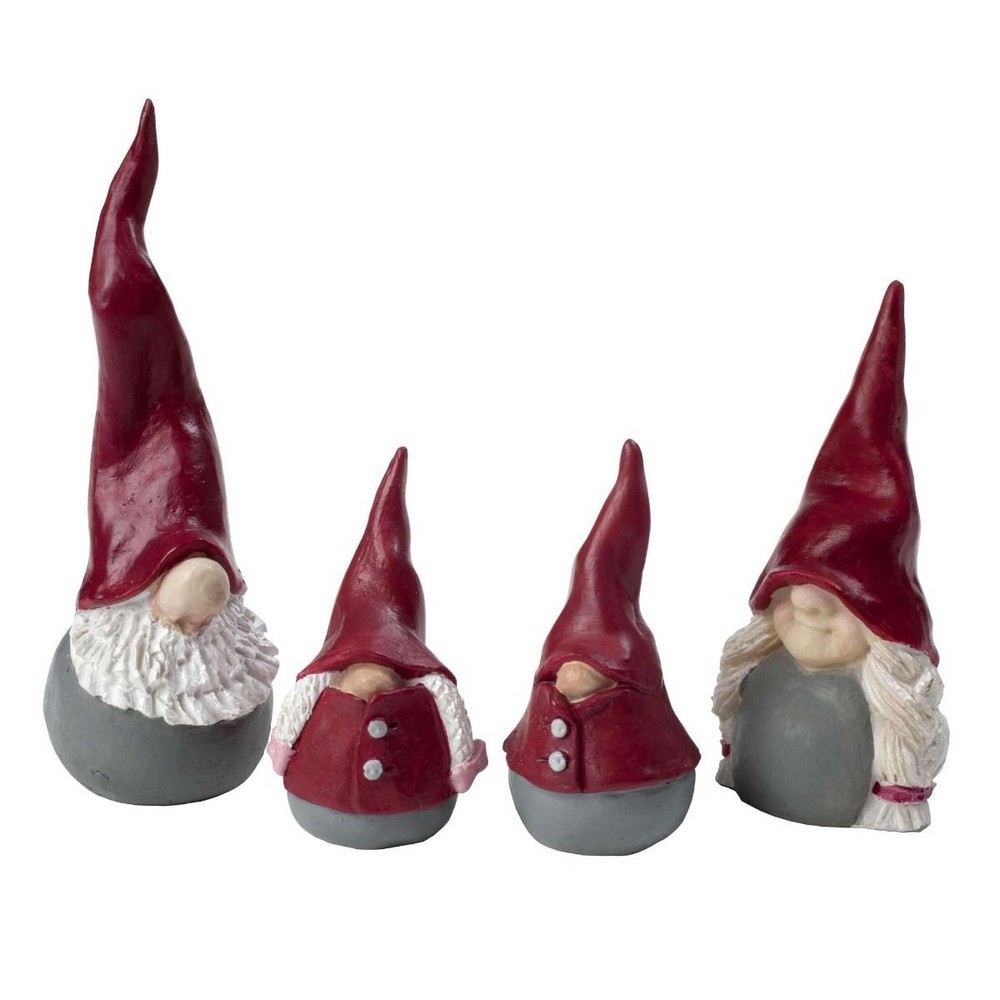 Nääsgränsgården - Santa High Hat familie, sæt á 4 stk., H 5,5 - 10 cm